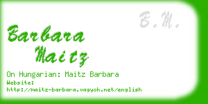 barbara maitz business card